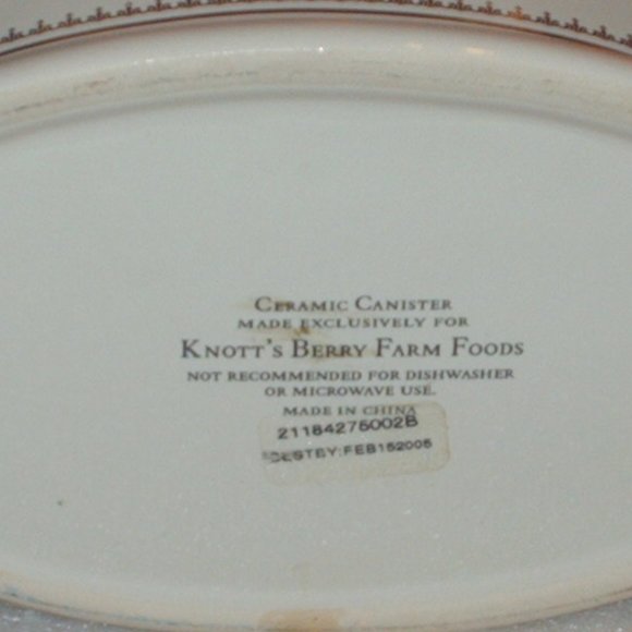 Knotts Berry Farm ceramic advertising canister - Picture 7 of 9